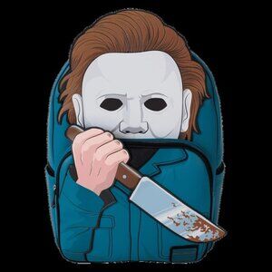 Halloween Michael Myers Cosplay Glow Full-Size Backpack NWT​​